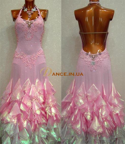 Платье стандарт " Розовая органза" Юн-2 Прокат-450 грн.